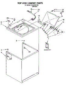 Top And Cabinet parts for Kenmore Washer 110.91320100 (11091320100, 110 91320100) from AppliancePartsPros.com