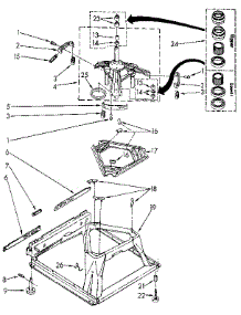 Machine parts for Kenmore Washer 110.91468100 (11091468100, 110 91468100) from AppliancePartsPros.com
