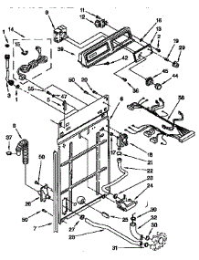 Control And Rear Panel Parts parts for Kenmore Washer 110.91510100 (11091510100, 110 91510100) from AppliancePartsPros.com
