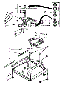 Machine Base parts for Kenmore Washer 110.91510110 (11091510110, 110 91510110) from AppliancePartsPros.com