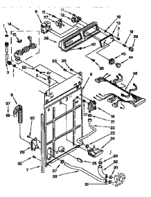 Control And Rear Panel Parts parts for Kenmore Washer 110.91511100 (11091511100, 110 91511100) from AppliancePartsPros.com