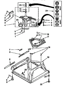 Machine Base parts for Kenmore Washer 110.91512200 (11091512200, 110 91512200) from AppliancePartsPros.com