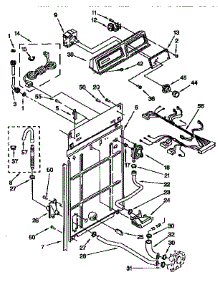 Control And Rear Panel parts for Kenmore Washer 110.91512200 (11091512200, 110 91512200) from AppliancePartsPros.com
