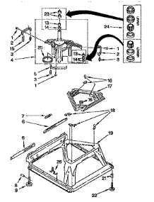Machine Base parts for Kenmore Washer 110.91512210 (11091512210, 110 91512210) from AppliancePartsPros.com