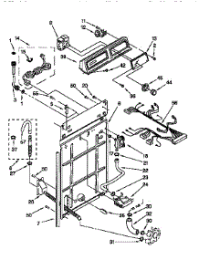 Control & Rear Panel parts for Kenmore Washer 110.91512210 (11091512210, 110 91512210) from AppliancePartsPros.com