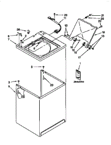 Top & Cabinet parts for Kenmore Washer 110.91512210 (11091512210, 110 91512210) from AppliancePartsPros.com