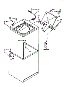 Top & Cabinet parts for Kenmore Washer 110.91520110 (11091520110, 110 91520110) from AppliancePartsPros.com