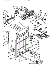 Control And Rear Panel parts for Kenmore Washer 110.91521200 (11091521200, 110 91521200) from AppliancePartsPros.com
