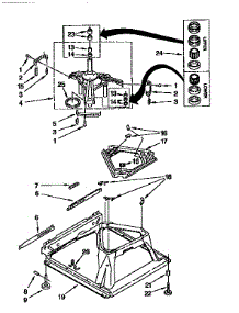 Machine Base parts for Kenmore Washer 110.91521200 (11091521200, 110 91521200) from AppliancePartsPros.com