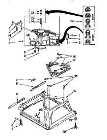 Machine Base parts for Kenmore Washer 110.91522200 (11091522200, 110 91522200) from AppliancePartsPros.com