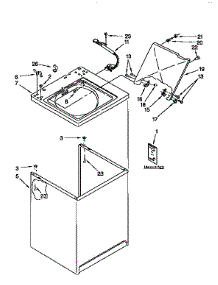 Top & Cabinet parts for Kenmore Washer 110.91522200 (11091522200, 110 91522200) from AppliancePartsPros.com