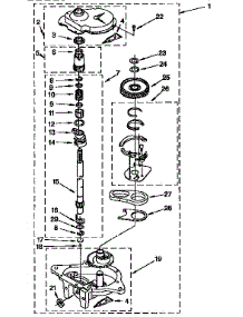 Gearcase Parts parts for Kenmore Washer 110.91550100 (11091550100, 110 91550100) from AppliancePartsPros.com
