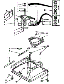 Machine Base Parts parts for Kenmore Washer 110.91550100 (11091550100, 110 91550100) from AppliancePartsPros.com