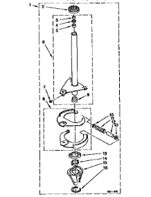 Brake And Drive Tube Parts parts for Kenmore Washer 110.91551200 (11091551200, 110 91551200) from AppliancePartsPros.com