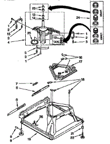 Machine Base Parts parts for Kenmore Washer 110.91551200 (11091551200, 110 91551200) from AppliancePartsPros.com