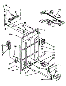 Rear Panel Parts parts for Kenmore Washer 110.91551200 (11091551200, 110 91551200) from AppliancePartsPros.com