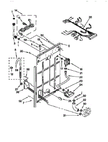 Rear Panel parts for Kenmore Washer 110.91551210 (11091551210, 110 91551210) from AppliancePartsPros.com