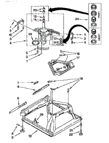 Machine parts for Kenmore Washer 110.91552200 (11091552200, 110 91552200) from AppliancePartsPros.com