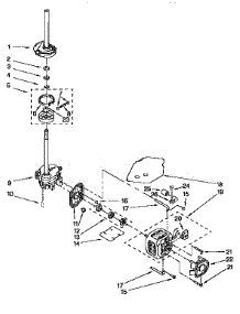 Gearcase, Motor And Pump parts for Kenmore Washer 110.91552200 (11091552200, 110 91552200) from AppliancePartsPros.com