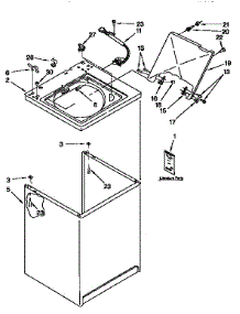 Top And Cabinet parts for Kenmore Washer 110.91552210 (11091552210, 110 91552210) from AppliancePartsPros.com