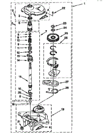 Gearcase  3360630 parts for Kenmore Washer 110.91552210 (11091552210, 110 91552210) from AppliancePartsPros.com