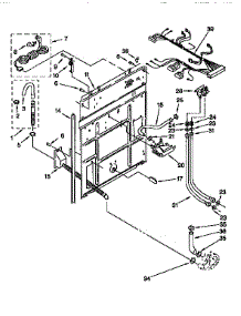 Rear Panel parts for Kenmore Washer 110.91554110 (11091554110, 110 91554110) from AppliancePartsPros.com