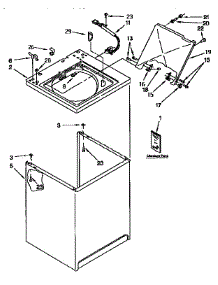 Top And Cabinet parts for Kenmore Washer 110.91554200 (11091554200, 110 91554200) from AppliancePartsPros.com