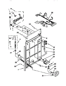 Rear Panel parts for Kenmore Washer 110.91564110 (11091564110, 110 91564110) from AppliancePartsPros.com