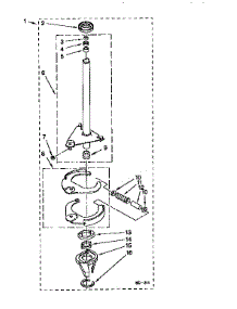 Brake And Drive Tube parts for Kenmore Washer 110.91564110 (11091564110, 110 91564110) from AppliancePartsPros.com