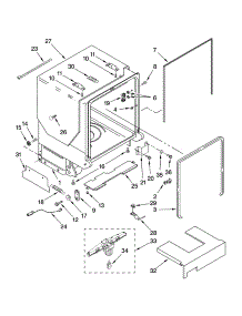 Tub And Frame Parts parts for Kenmore Dishwasher 665.13799K604 (66513799K604, 665 13799K604) from AppliancePartsPros.com