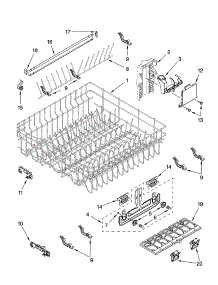 Upper Rack And Track Parts parts for Kenmore Dishwasher 665.13799K604 (66513799K604, 665 13799K604) from AppliancePartsPros.com