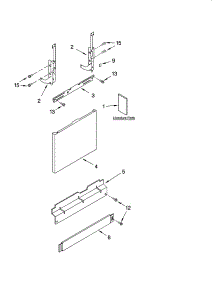Door And Panel Parts parts for Kenmore Dishwasher 665.13803K600 (66513803K600, 665 13803K600) from AppliancePartsPros.com