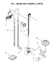 Fill, Drain And Overfill Parts parts for Kenmore Dishwasher 665.13804N710 (66513804N710, 665 13804N710) from AppliancePartsPros.com