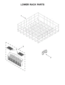 Lower Rack Parts parts for Kenmore Dishwasher 665.13804N710 (66513804N710, 665 13804N710) from AppliancePartsPros.com