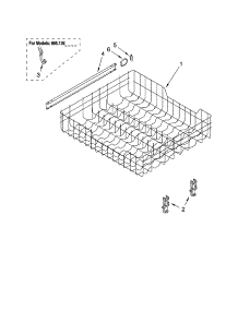 Upper Rack And Track Parts parts for Kenmore Dishwasher 665.13819K601 (66513819K601, 665 13819K601) from AppliancePartsPros.com