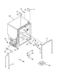 Tub And Frame Parts parts for Kenmore Dishwasher 665.13822K601 (66513822K601, 665 13822K601) from AppliancePartsPros.com