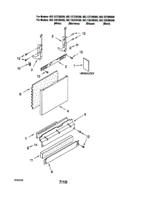 Door And Panel parts for Kenmore Dishwasher 665.13832K600 (66513832K600, 665 13832K600) from AppliancePartsPros.com