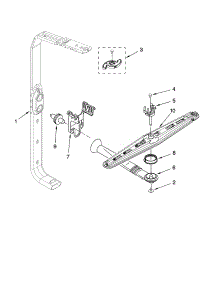Upper Wash And Rinse Parts parts for Kenmore Dishwasher 665.13832K601 (66513832K601, 665 13832K601) from AppliancePartsPros.com
