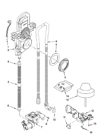 Fill, Overflow And Drain Parts parts for Kenmore Dishwasher 665.13832K601 (66513832K601, 665 13832K601) from AppliancePartsPros.com