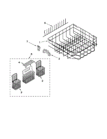 Lower Rack Parts parts for Kenmore Dishwasher 665.13832K602 (66513832K602, 665 13832K602) from AppliancePartsPros.com