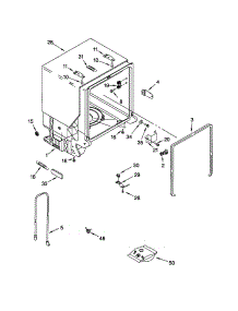 Tub And Frame parts for Kenmore Dishwasher 665.13839K600 (66513839K600, 665 13839K600) from AppliancePartsPros.com