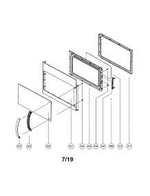 Door Assembly parts for Kenmore Microwave/Hood Combo 111.83502910 (11183502910, 111 83502910) from AppliancePartsPros.com