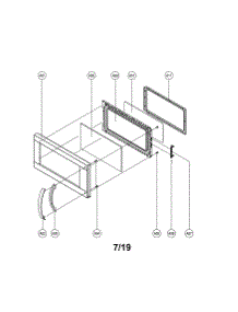 Door Assembly parts for Kenmore Microwave/Hood Combo 111.83513910 (11183513910, 111 83513910) from AppliancePartsPros.com
