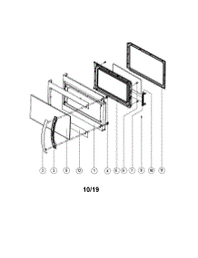 Door Assembly parts for Kenmore Microwave/Hood Combo 111.83523910 (11183523910, 111 83523910) from AppliancePartsPros.com