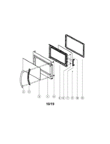 Door Assembly parts for Kenmore Microwave/Hood Combo 111.83529910 (11183529910, 111 83529910) from AppliancePartsPros.com