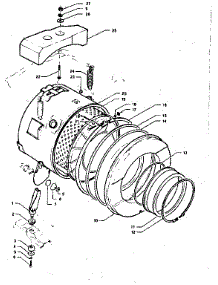 Drum parts for Kenmore Washer 114.344312 (114344312, 114 344312) from AppliancePartsPros.com