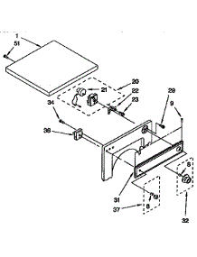 Top And Console Parts parts for Kenmore Dryer 116.88570800 (11688570800, 116 88570800) from AppliancePartsPros.com
