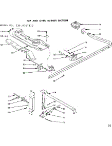 Oven Burner Section parts for Kenmore Range 119.6017810 (1196017810, 119 6017810) from AppliancePartsPros.com
