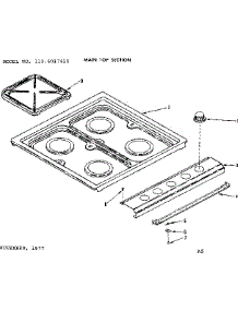 Main Top Section parts for Kenmore Range 119.6017810 (1196017810, 119 6017810) from AppliancePartsPros.com