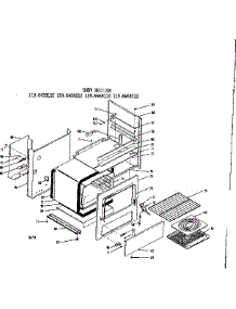 Body Section parts for Kenmore Range 119.6458110 (1196458110, 119 6458110) from AppliancePartsPros.com